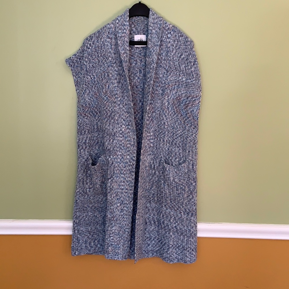 Cabi blue long length sweater vest